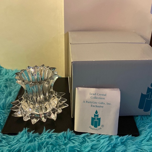 PartyLite Accents Aurora Pillar Holder Partylite Candle Holder From The Lead Crystal